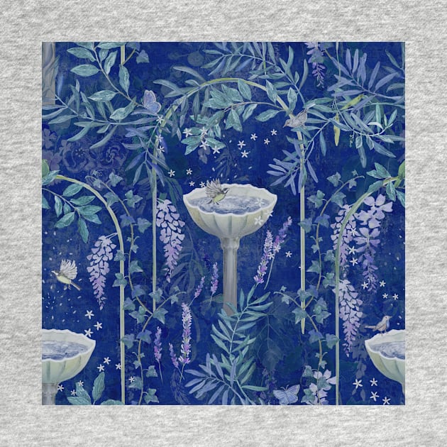 Indigo Garden antique fresco pattern by LeanneTalbot